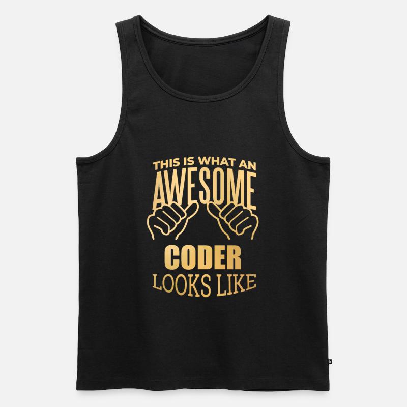 Coding Coding Coding - Men's Premium Organic Tank Top - black
