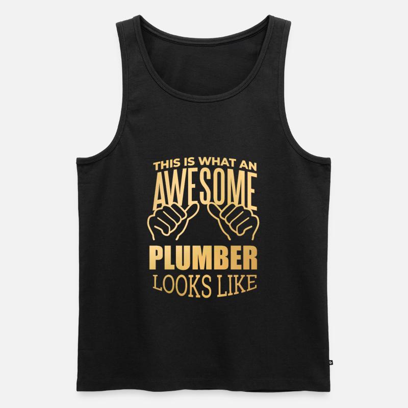 Klempner - Männer Premium Bio Tank Top - Schwarz