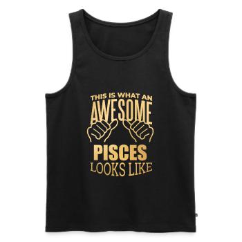 Fische Fische Fische Fische - Männer Premium Bio Tank Top - Schwarz - Vorne - AI Model Male 178 light (178cm)