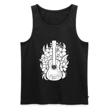 Cartoon Ukulele - Männer Premium Bio Tank Top - Schwarz - Vorne - AI Model Male 178 light (178cm)