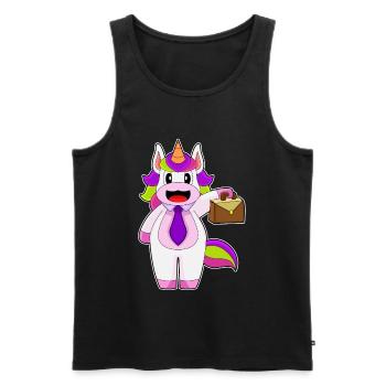 Einhorn Handtasche - Männer Premium Bio Tank Top - Schwarz - Vorne - AI Model Male 178 light (178cm)