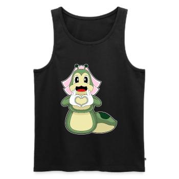 Raupe Braut Herz Hochzeit - Männer Premium Bio Tank Top - Schwarz - Vorne - Michal (187cm)