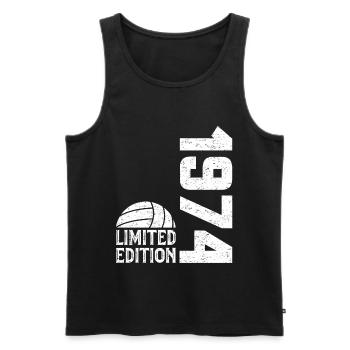 50. Jubiläum 1974 Limited Edition Volleyball - Männer Premium Bio Tank Top - Schwarz - Vorne - Michal (187cm)
