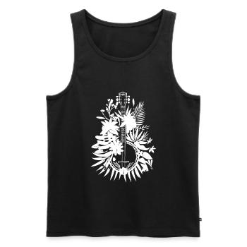 Style de dessin animé banjo - Débardeur bio Premium Homme - noir - Devant - Michal (187cm)