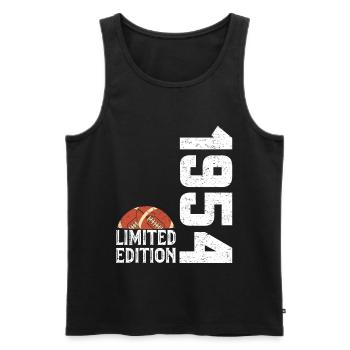 70th Anniversary 1954 Limited Edition Rugby - Men's Premium Organic Tank Top - black - Front - AI Model Male 178 light (178cm)