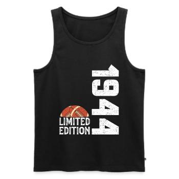 80th Anniversary 1944 Limited Edition Rugby - Men's Premium Organic Tank Top - black - Front - AI Model Male 178 light (178cm)