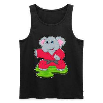 Karaté d’éléphant arts martiaux - Débardeur bio Premium Homme - noir - Devant - Michal (187cm)