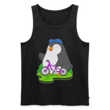 Vélo pingouin - Débardeur bio Premium Homme - noir - Devant - Michal (187cm)