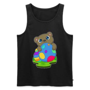Bär Ostern Ostereier - Männer Premium Bio Tank Top - Schwarz - Vorne - Michal (187cm)