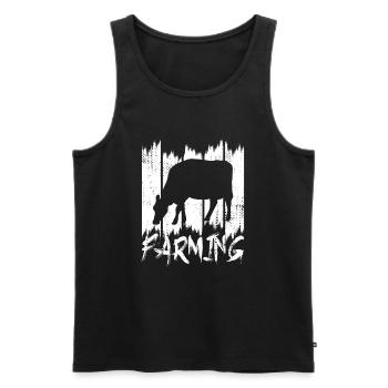 Cattle farmer - Men's Premium Organic Tank Top - black - Front - AI Model Male 178 light (178cm)