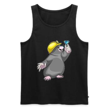 Mole Miner Jewel Mining - Men's Premium Organic Tank Top - black - Front - AI Model Male 178 light (178cm)