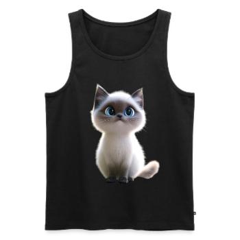 Ragdoll Katze Ragdollkatze Cat Süße Ragdoll Katzen - Männer Premium Bio Tank Top - Schwarz - Vorne - AI Model Male 178 light (178cm)