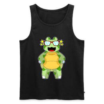 Turtle Sunglasses - Men's Premium Organic Tank Top - black - Front - Michal (187cm)