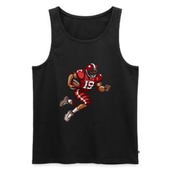 Joueurs de football américain - Débardeur bio Premium Homme - noir - Devant - Michal (187cm)