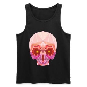 Ruby Skull - Men's Premium Organic Tank Top - black - Front - AI Model Male 178 light (178cm)