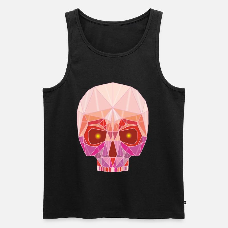 Ruby Skull - Men's Premium Organic Tank Top - black