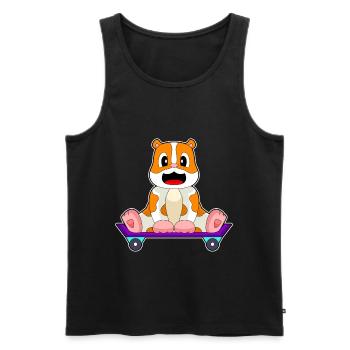 Hamster Skater Skateboard - Débardeur bio Premium Homme - noir - Devant - Michal (187cm)