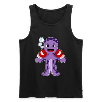 Krake Boxer Boxhandschuhe Boxen - Männer Premium Bio Tank Top - Schwarz - Vorne - Michal (187cm)