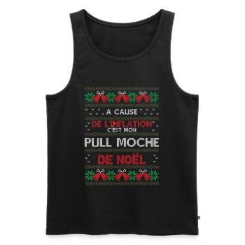 Pull Moche De Noël Humour Cadeau Noel Famille - Débardeur bio Premium Homme - noir - Devant - Michal (187cm)