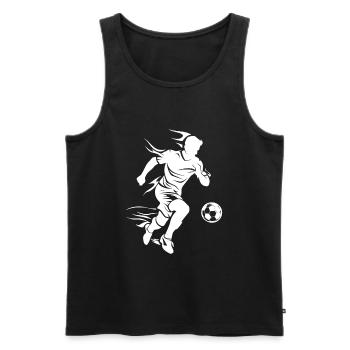 Soccer Player Drawing - Men's Premium Organic Tank Top - black - Front - Michal (187cm)