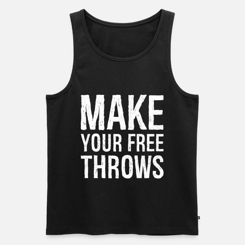 Machen Sie Ihre Freiwürfe - Männer Premium Bio Tank Top - Schwarz