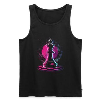 Chess piece steampunk look - Men's Premium Organic Tank Top - black - Front - AI Model Male 178 light (178cm)