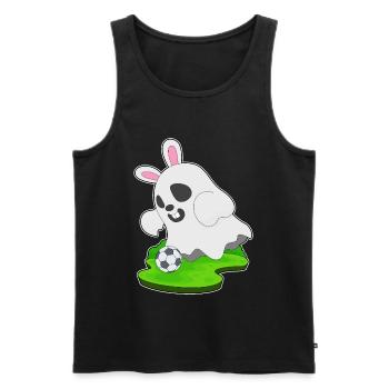 Geist Halloween Fußball - Männer Premium Bio Tank Top - Schwarz - Vorne - Michal (187cm)