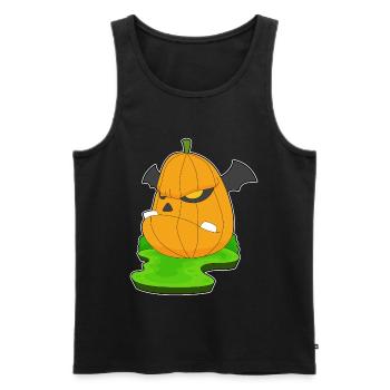 Monster Halloween Pumpkin - Men's Premium Organic Tank Top - black - Front - Michal (187cm)