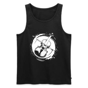 Violin - Men's Premium Organic Tank Top - black - Front - Michal (187cm)