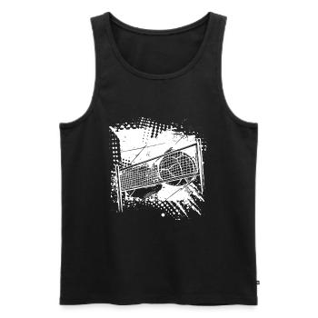 Volleyball Zeichnung - Männer Premium Bio Tank Top - Schwarz - Vorne - Michal (187cm)