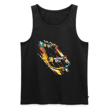 Skateboard Graffiti - Débardeur bio Premium Homme - noir - Devant - Michal (187cm)