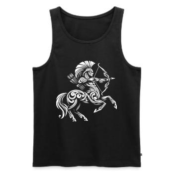 Archer centaure tribal - Débardeur bio Premium Homme - noir - Devant - Michal (187cm)