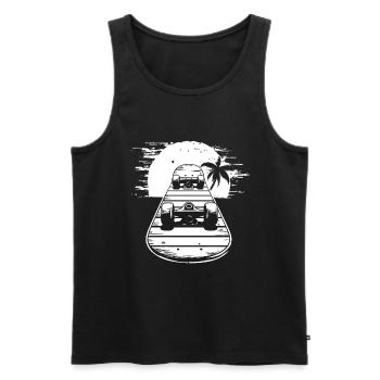 Skateboarding Sketch - Men's Premium Organic Tank Top - black - Front - AI Model Male 178 light (178cm)