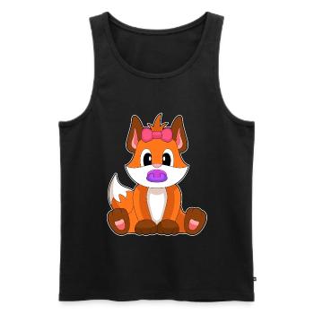 Fuchs Baby Schnuller - Männer Premium Bio Tank Top - Schwarz - Vorne - Michal (187cm)