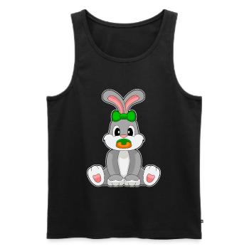 Sucette pour bébé lapin - Débardeur bio Premium Homme - noir - Devant - Michal (187cm)