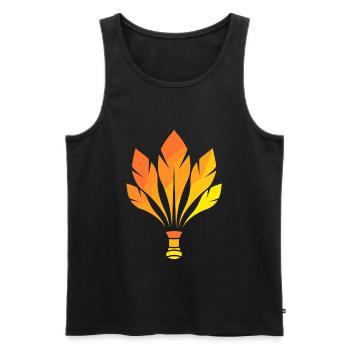 Badminton - Men's Premium Organic Tank Top - black - Front - AI Model Male 178 light (178cm)