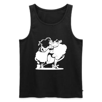 Volleyball Player Comic Look - Men's Premium Organic Tank Top - black - Front - Michal (187cm)