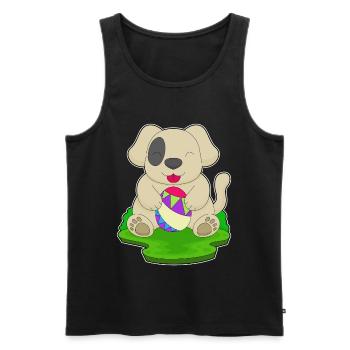 Dog Easter Easter Egg - Men's Premium Organic Tank Top - black - Front - Michal (187cm)
