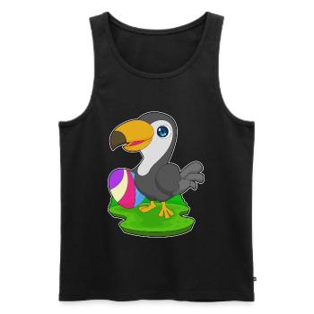 Tukan Ostern Osterei - Männer Premium Bio Tank Top - Schwarz - Vorne - Michal (187cm)