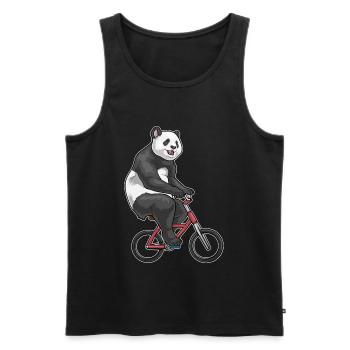 Vélo Panda - Débardeur bio Premium Homme - noir - Devant - Michal (187cm)