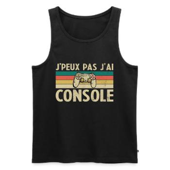 Ich kann die Konsole nicht haben - Männer Premium Bio Tank Top - Schwarz - Vorne - AI Model Male 178 light (178cm)