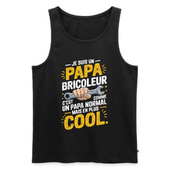 Dad Handyman Gift Humor DIY Garage - Men's Premium Organic Tank Top - black - Front - Michal (187cm)