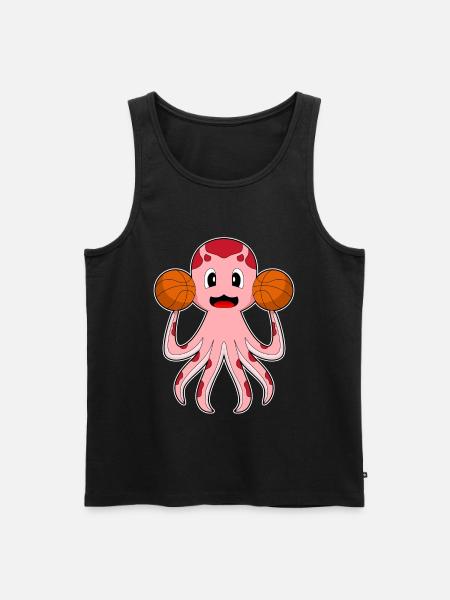 Octopus Basketteur Basket-ball - Débardeur bio Premium Homme - noir