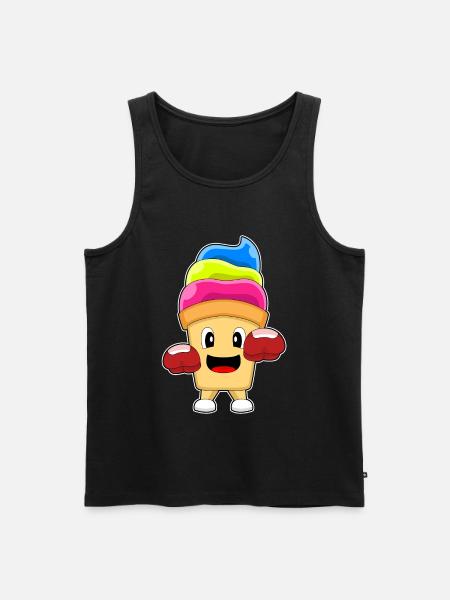 Cupcake Boxer Boxhandschuhe - Männer Premium Bio Tank Top - Schwarz