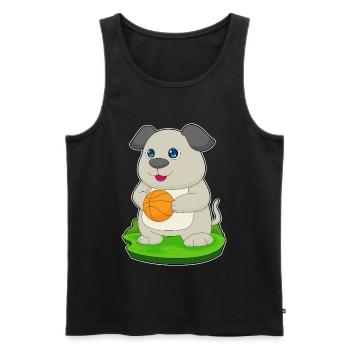 Dog Basketball Player Basketball - Men's Premium Organic Tank Top - black - Front - Michal (187cm)
