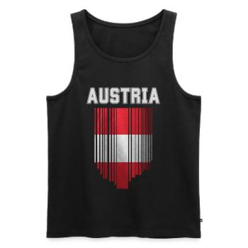 Flag of Austria, Austrian pride - Men's Premium Organic Tank Top - black - Front - Michal (187cm)