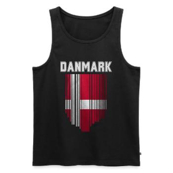 Flag of Denmark, Danish pride - Men's Premium Organic Tank Top - black - Front - Michal (187cm)