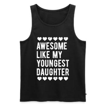 Génial comme ma plus jeune fille pour la fête des mères - Débardeur bio Premium Homme - noir - Devant - Michal (187cm)