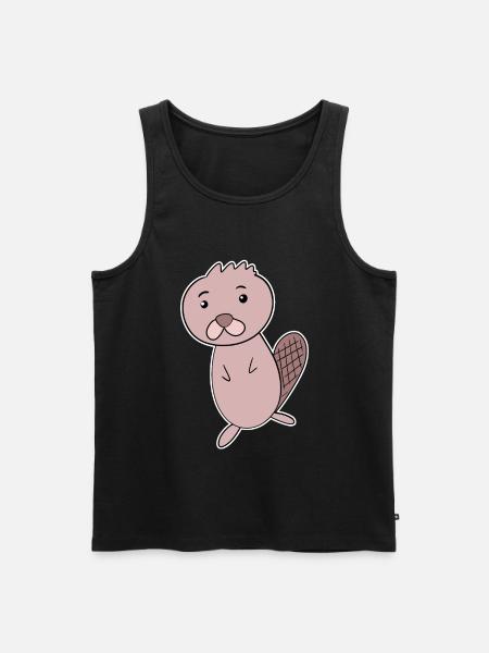 Beaver Animal - Men's Premium Organic Tank Top - black