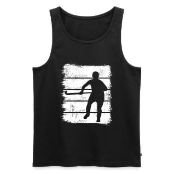 Joueurs de hockey sur gazon - Débardeur bio Premium Homme - noir - Devant - AI Model Male 178 light (178cm)